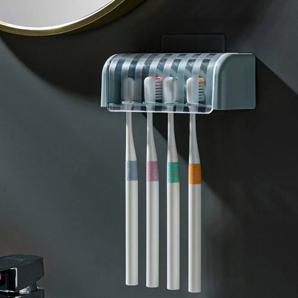 

Пластиковый держатель для зубных щеток на 5 слотов, самоклеящийся, настенный, для электрических зубных щеток, экономит место, пылезащитный, подставка для зубных щеток