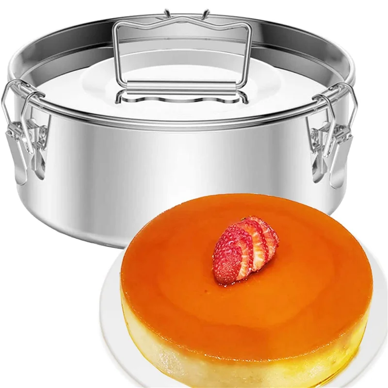 ABSS-2X Stainless Steel Flan Mold 60 Oz, Compatible With 6 Qt (3 Qt, 8 Qt Avail), Mexican Design