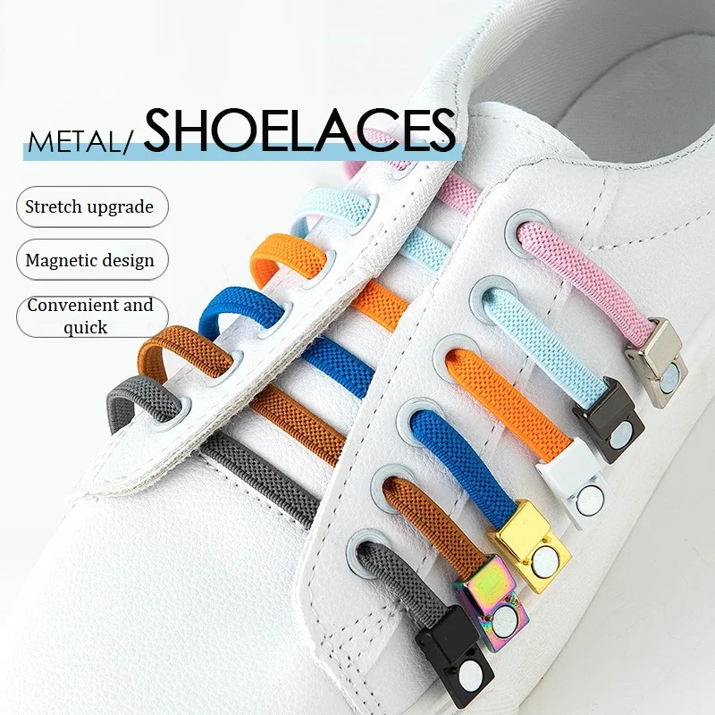 Metal Clip Card Locking Buckle Lazy Laces No Tie Shoelace Buckle Metal Interlock Type Card Buckle Shoe Material Shoe Accessories