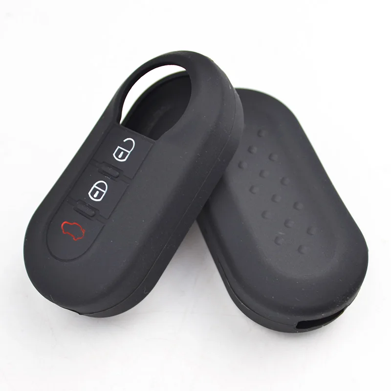 3 Button Silicone Key Cover Fit For Fiat 500 Panda Punto Bravo Lancia Ypsilon Stilo Ducato Delta Remote Hull Case Fob Protector