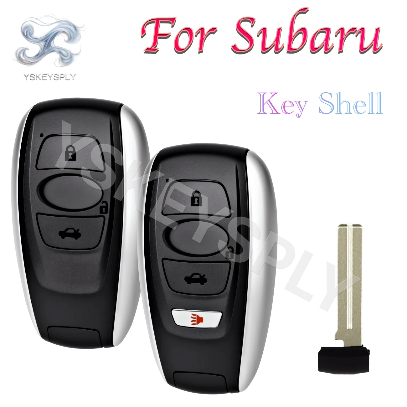 

For Subaru Forester Ascent STI WRX BRZ Legacy Outback Crosstrek Impreza Key Fob Shell Cover 2/3 Buttons with Blank Key Blade