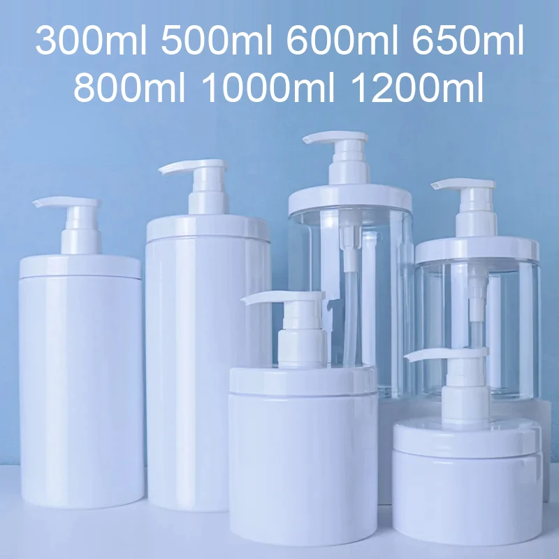 Clear Bottle Liquid Container Soap Dispenser Shampoo Lotion Shower Gel Bottles Wide Mouth Hand Washing Bottles Skincare Travel