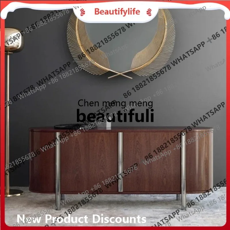 Medieval creative arc dining side tea cabinet minimalist entrance sideboard