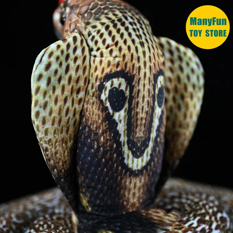 

Realistic Cobra High Fidelity Viper Plushie Lifelike King Cobra Plush Toy Elapid Snake Stuffed Animal Adder Simulation Doll Toy
