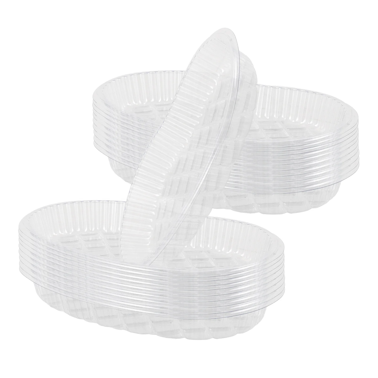 

50 Pcs Disposable Waist Shaped Trays Clear Plastic Sterilized Tattoo Accessories Medicine Containers Storage Trays
