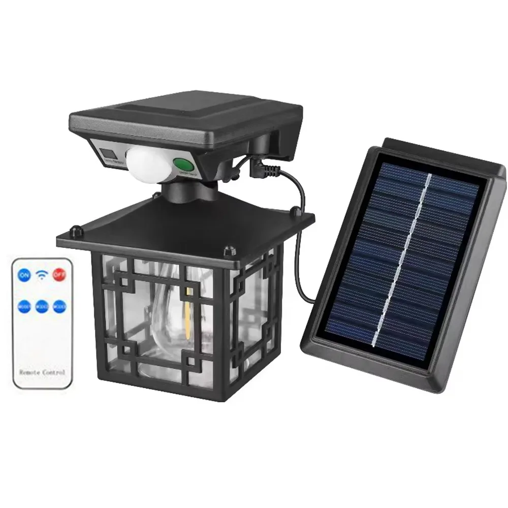 

Водонепроницаемый индукционный настенный светильник IP65, 3 режима освещения, пульт дистанционного управления, светодиодный солнечный свет, отдельная панель, простая в установке