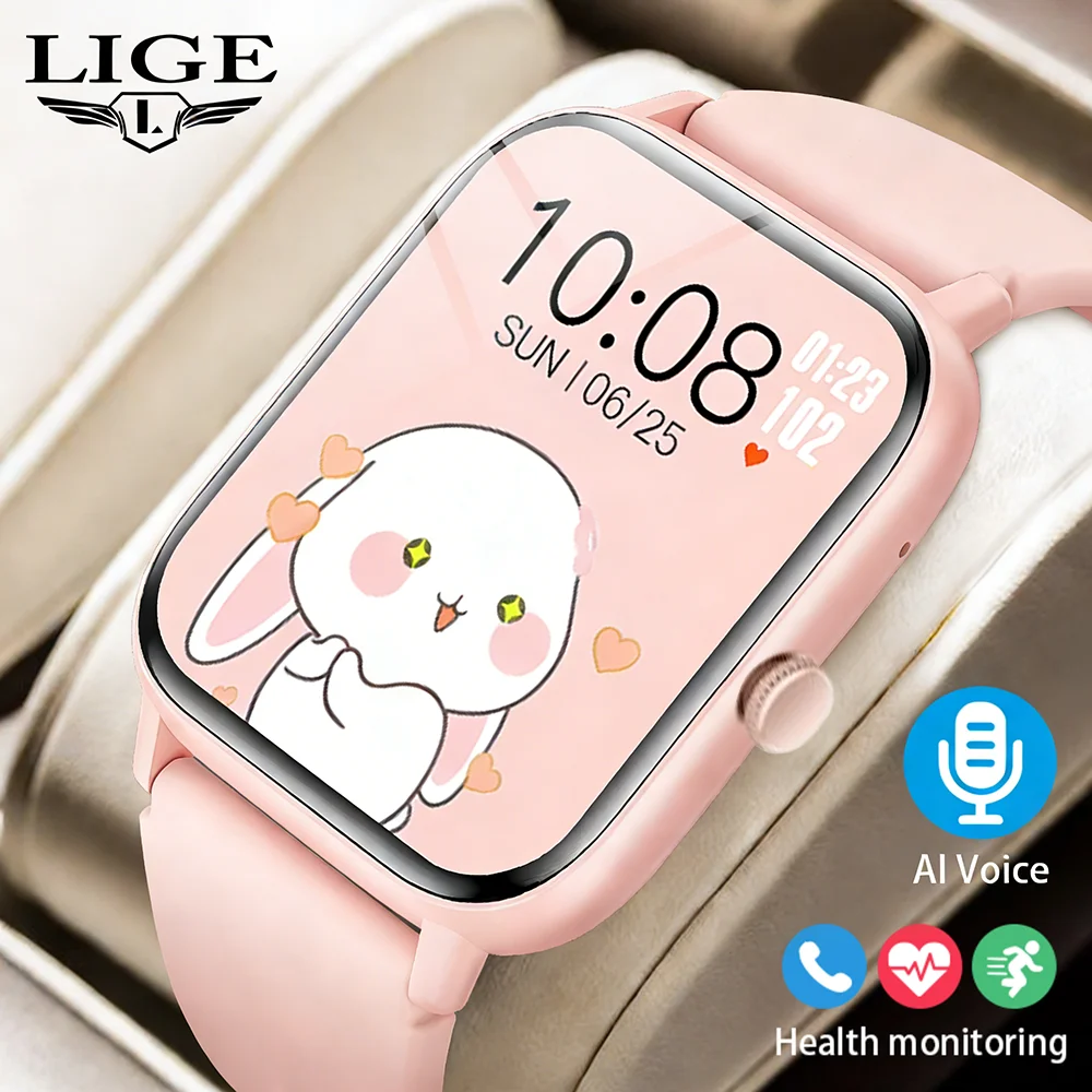 

LIGE 2026 New Fitness Watch Waterproof Smartwatch Ladies Bluetooth Call Men Smart Watches Women Sport Wristwatch for Android iOS