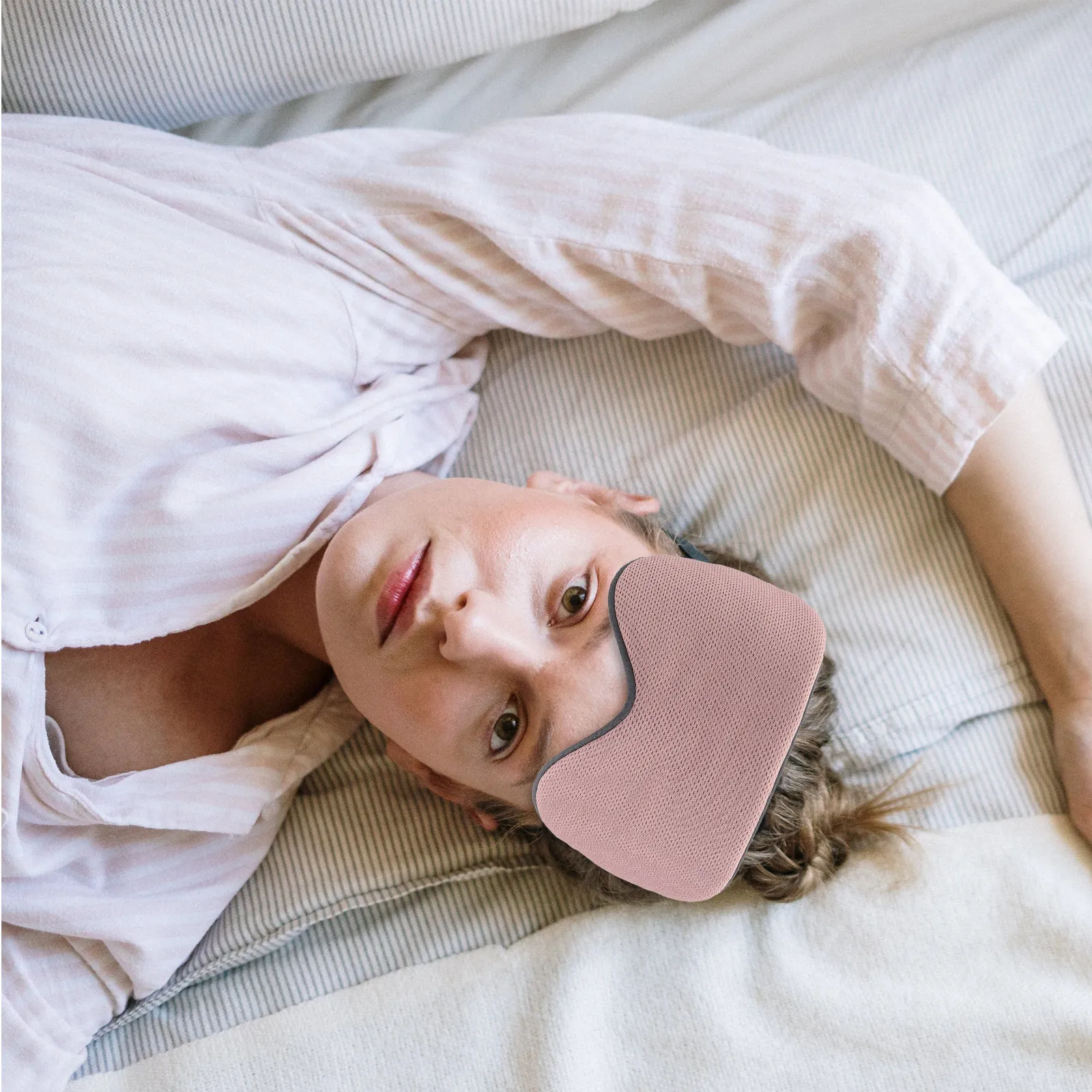 Double-Sided Ice Silk Eye Cover Soft Comfortable Sleep Mask Full Light Blocking Washable Eyepatch Smooth Breathable for Deep