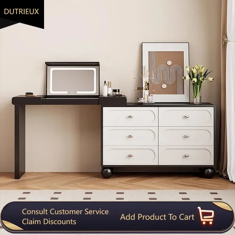 

Design Modern Dressing Table Drawers Jewelry Makeup Vanity Dressers Mirror Organizer Coiffeuse De Chambre Nordic Home Furniture