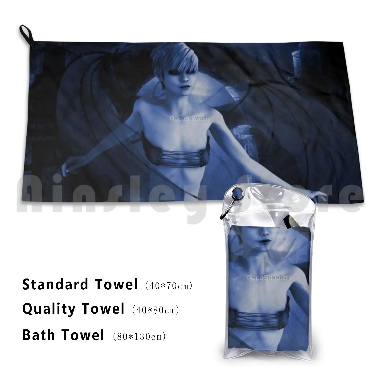 Bat Girl Bath Towel Beach Cushion Angel Dark Angel Fantasy Fantasy Art Magic Heaven Hell Female Sexy Beauty