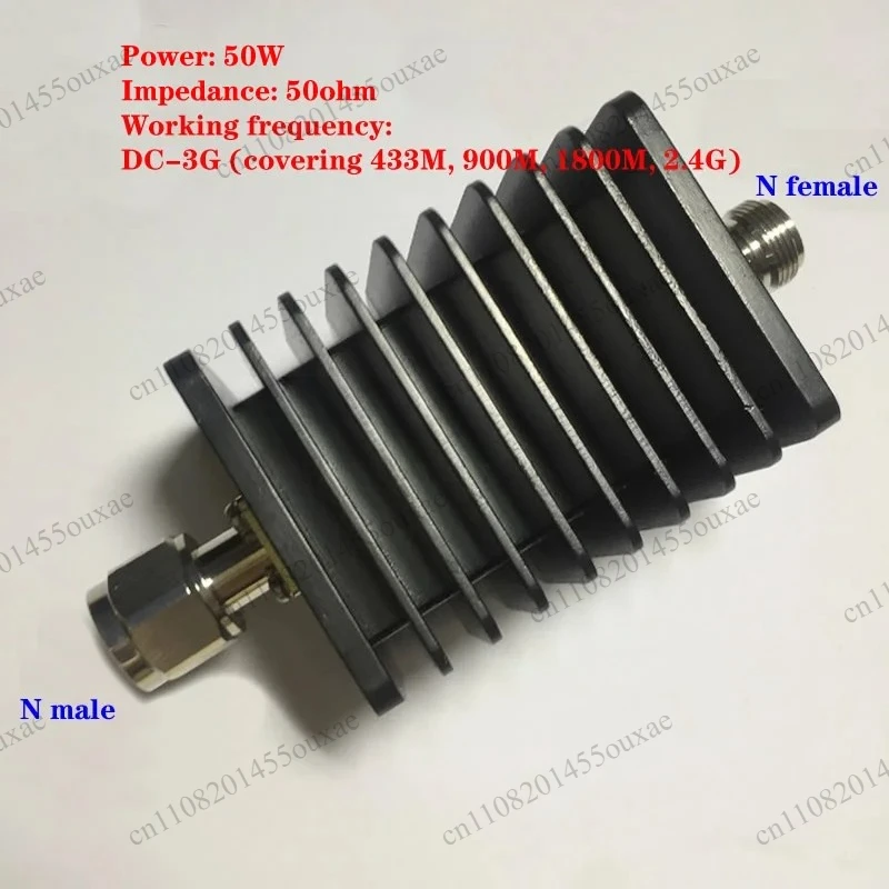 50W N-Type Fixed Coaxial Attenuator DC~3GHz Available 6dB 10dB 15dB 20dB RF Signal Attenuation Component