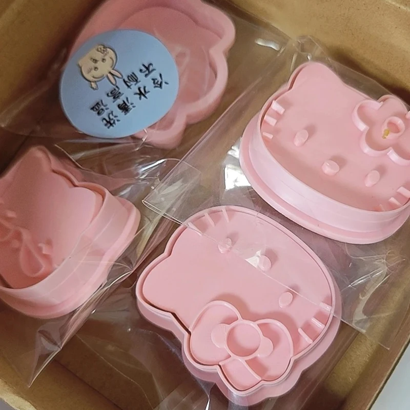 Kawaii الزهور النظارات الشمسية مرحبا كيتي الخبز العفن مجموعة الكرتون لطيف اليابانية خمر مرحبا كيتي هاواي كوكي الخبز أداة هدية