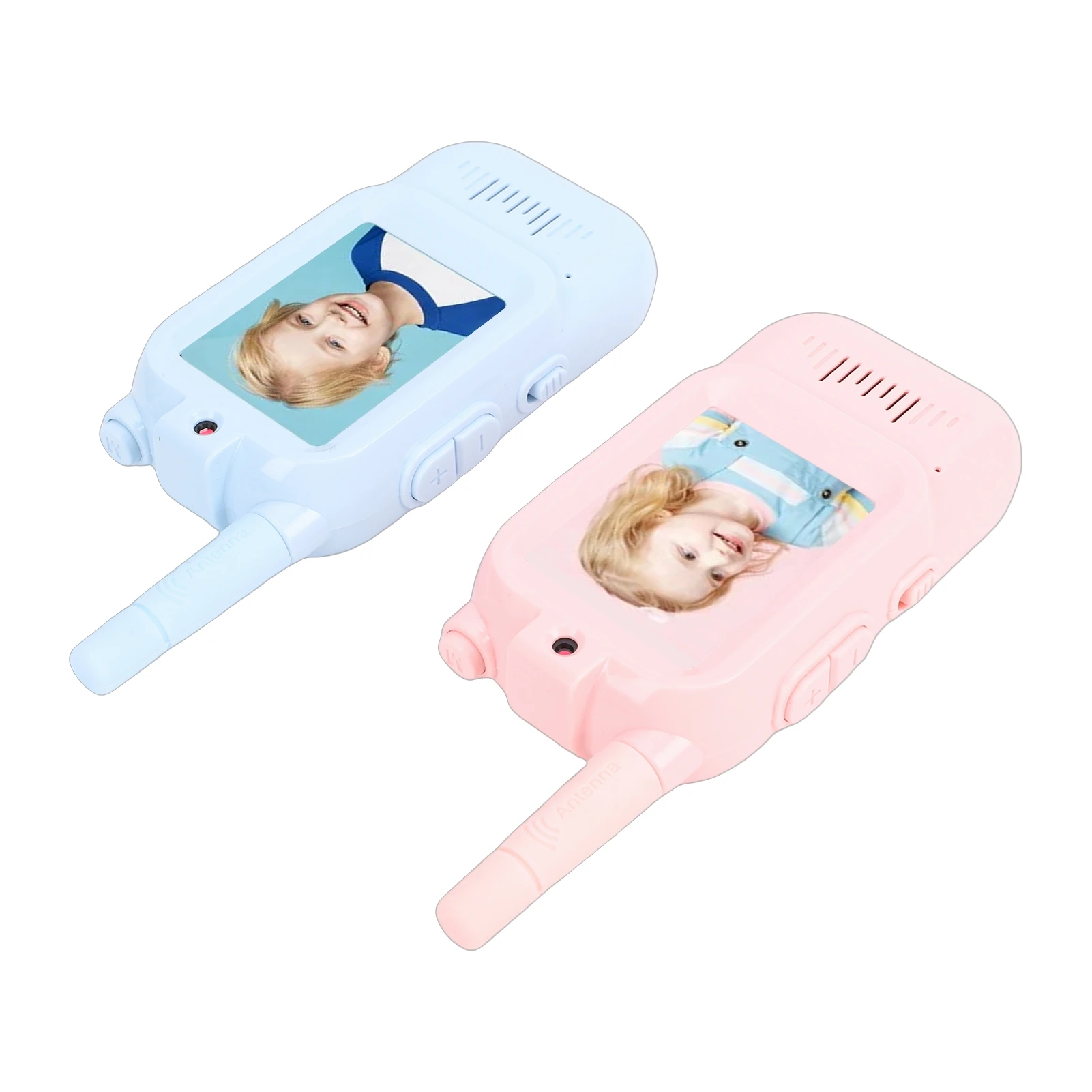 Video 2 Way Radio Long Range 3 Voice Modes 6 Volume Levels Kids Video Intercom Toy for Home Yard Shopping Mall Travel