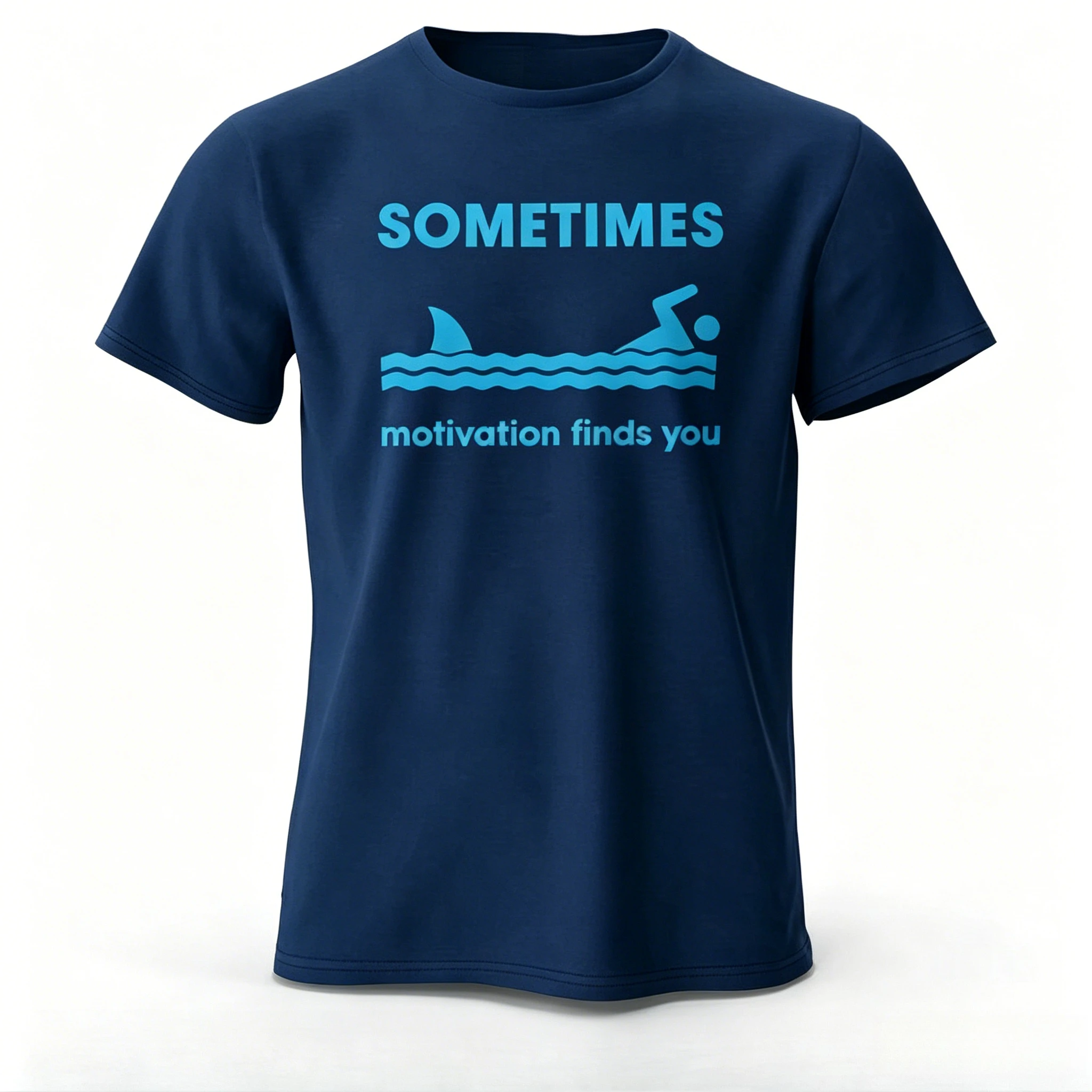 Manchmal findet die Motivation dich. Bedrucktes Herren-T-Shirt aus Baumwolle, übergroß, humorvolle Grafik-T-Shirts für Damen, Tops, T-Shirts, Streetwear – Detail 10