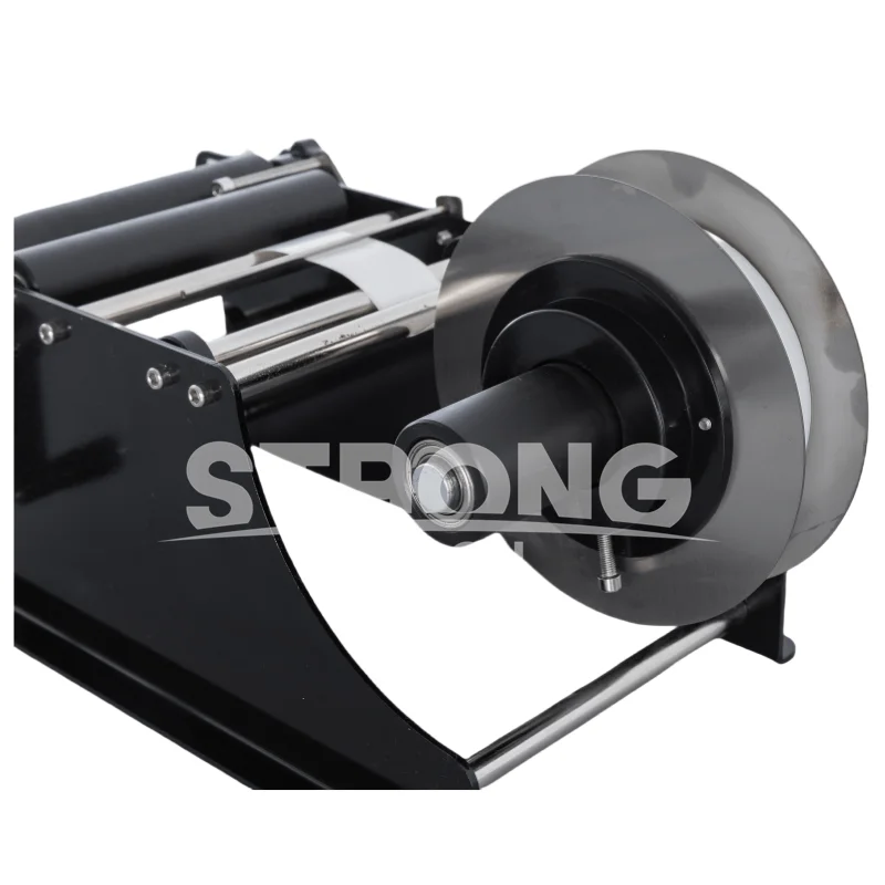 آلة وضع العلامات اليدوية للزجاجات المستديرة مقبض شريط ذاتي اللصق لحقيبة الكرتون فيلم احباط التعبئة والتغليف برميل شبه التلقائي