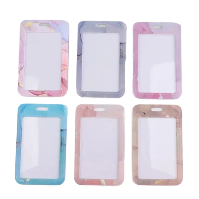Fashion Badge Holder Employees Staff Work Card Holder ID Name Tag Cartoon Students Girls Bus Pass Access Card Sleeve Cover Case