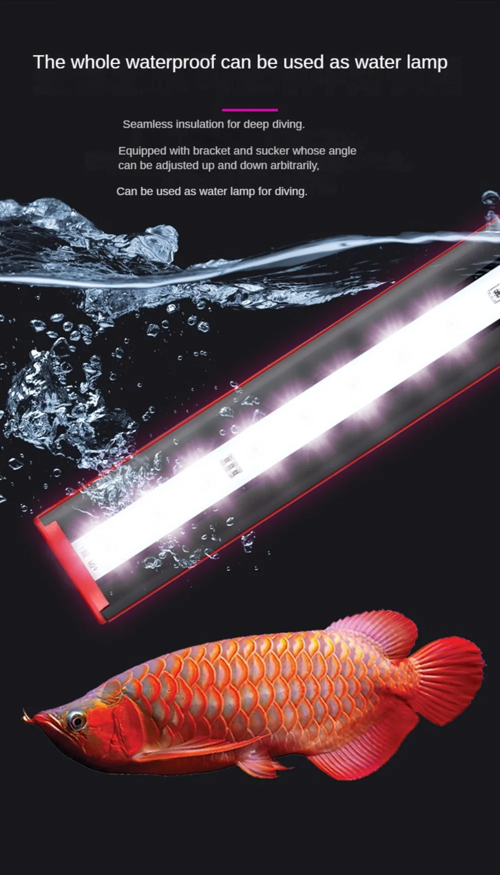 Tre colori primari lampada a colori perline ad alta potenza luminosità anfibia acquario luce serbatoio di pesce