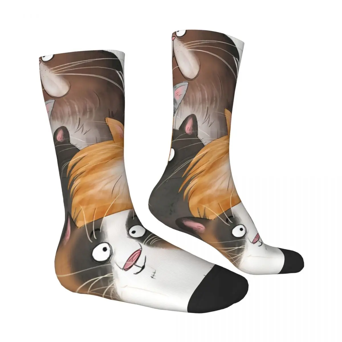 Beard Suspicious Cats Socks Male Mens Women Summer Stockings Printed