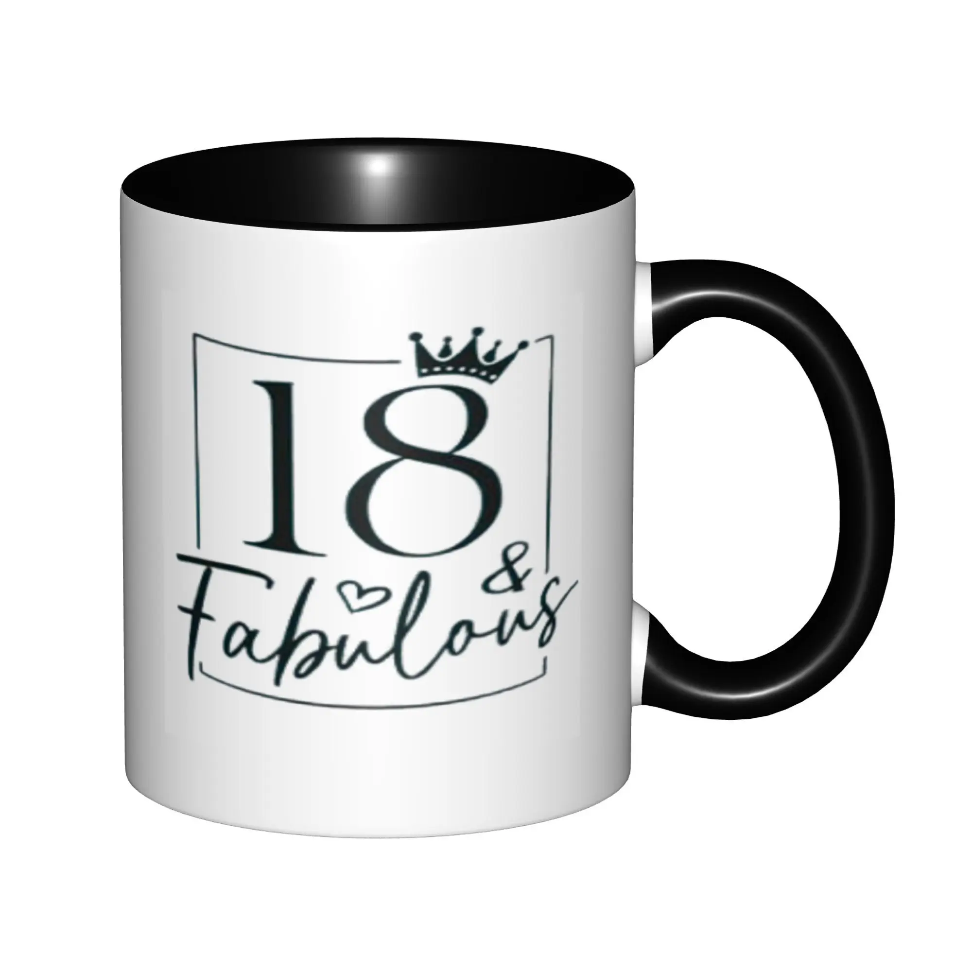 

18th Birthday Gifts for Girls, Unique Gifts for 18 Year Old Girl Mugs With Black Handle Birthday Coffee Mugs Tea Cups 11oz