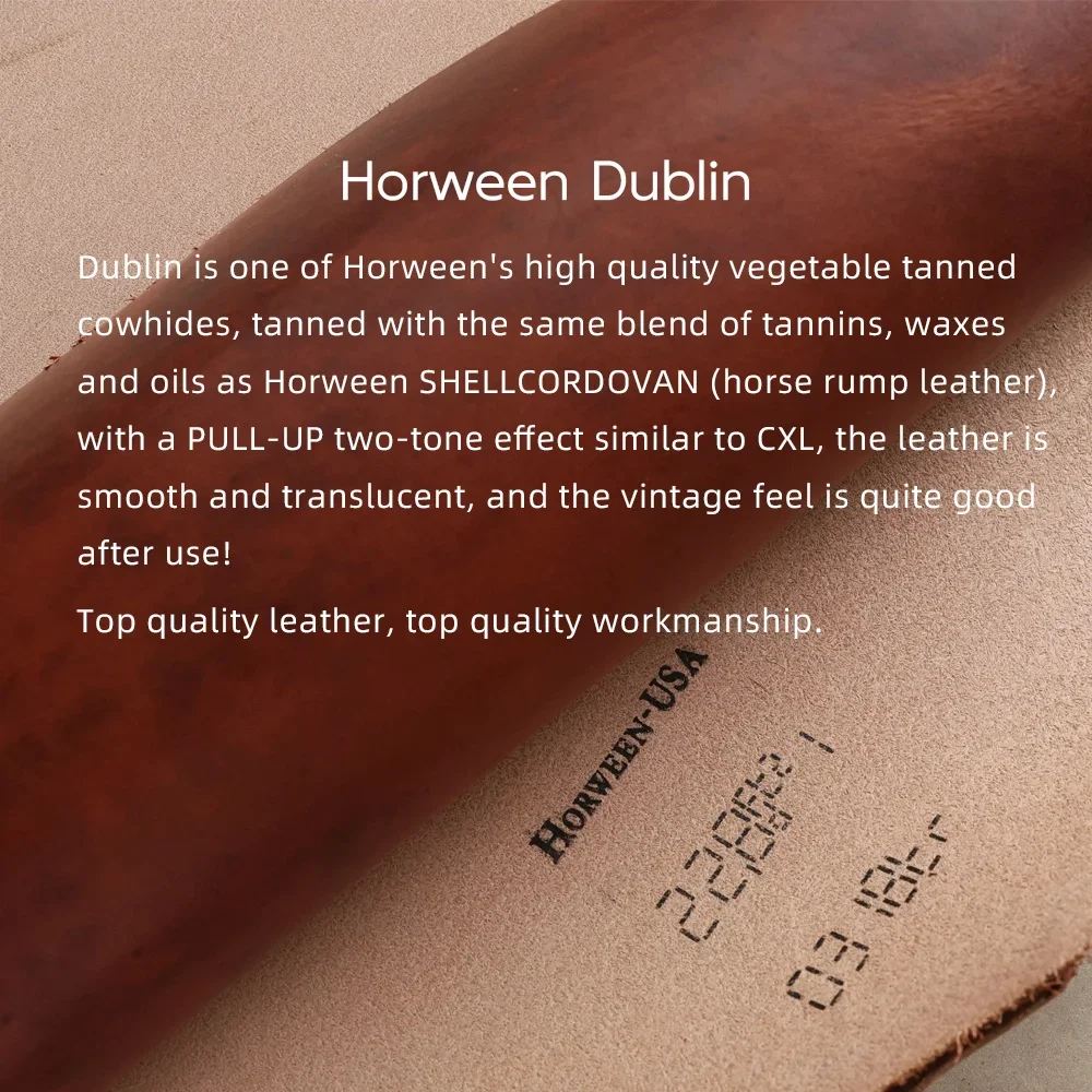 YMW Horween Dublin Genuine Leather Case for iPhone 16 / 15 Pro Max Luxury Business Vegetable Tanned Cowhide Phone Cover