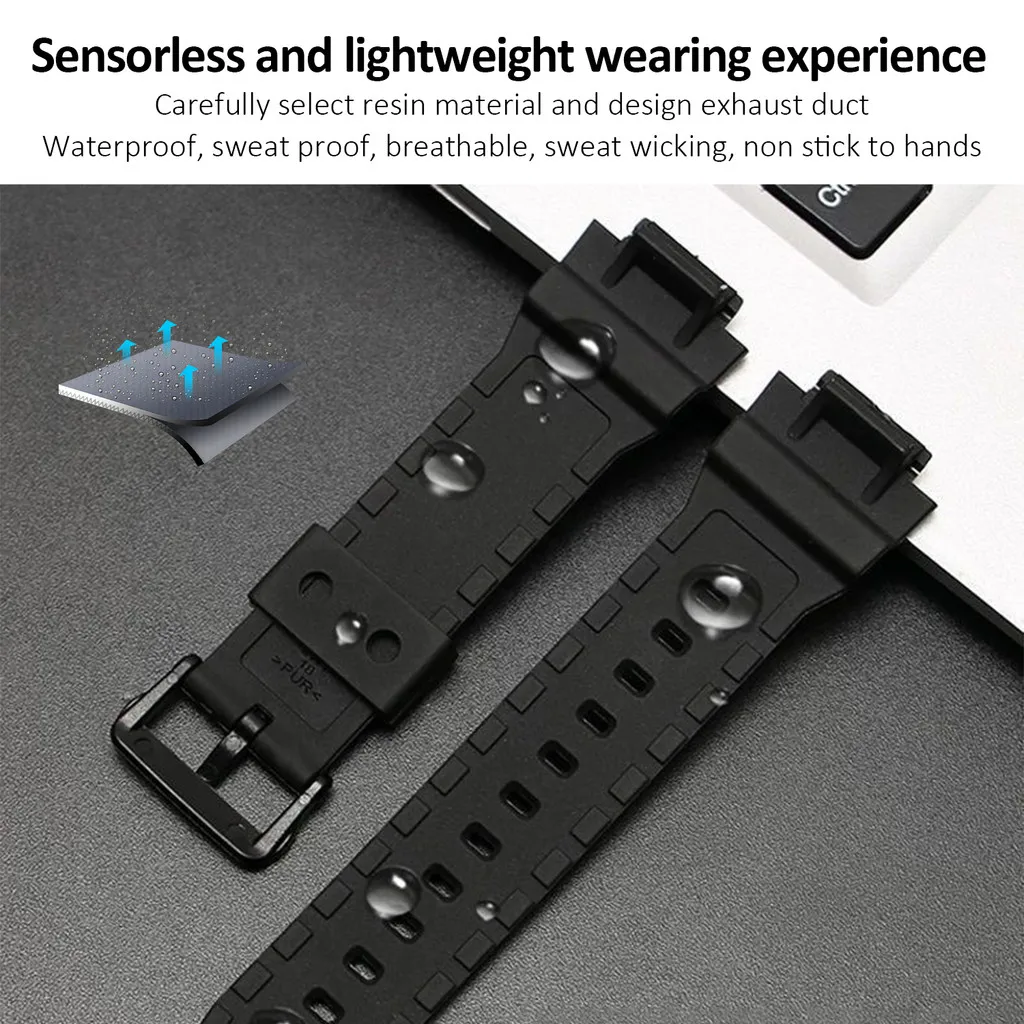 Soft Resin Rubber Watchband for AE-1500WH W-737 DW-291 WS1500 AE1500 Watch Strap 18mm Sports Replacement Bracelet Belt Watchband view 3