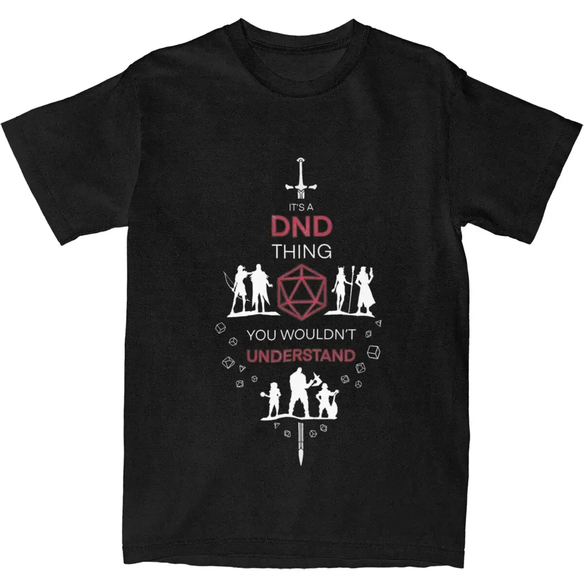 DnD Dice D20 Game Men Women T Shirts Dungeon Dragon Apparel Fashion Tee Shirt T-Shirt 100% Cotton Gift Idea Clothes