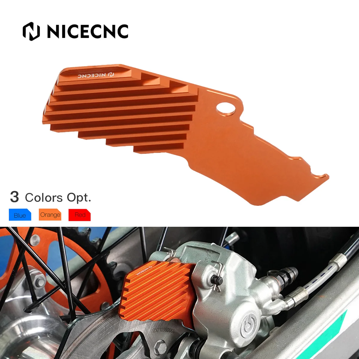 

NICECNC For KTM XCW EXC 300 XCWF EXCF 530 500 450 400 350 250 200 150 125 SX XC F 2008-2023 Rear Brake Heat Sink Caliper Cooler