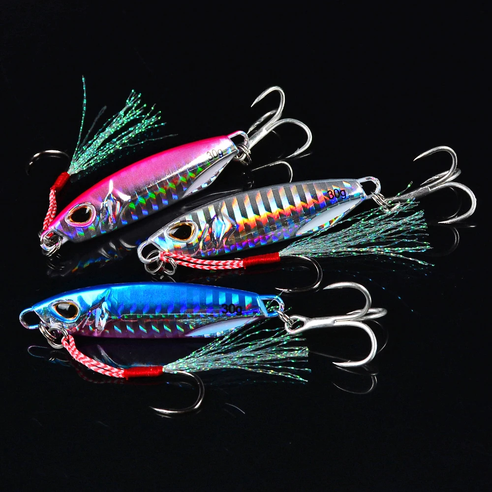 PROBEROS 1 Stück mit Doppelhaken, Angelköder, harte Köder, Totale, Luya-Eisenplatte, bionisches Köder-Set / 10 g/15 g/20 g/30 g/40 g/50 g – Detail 4
