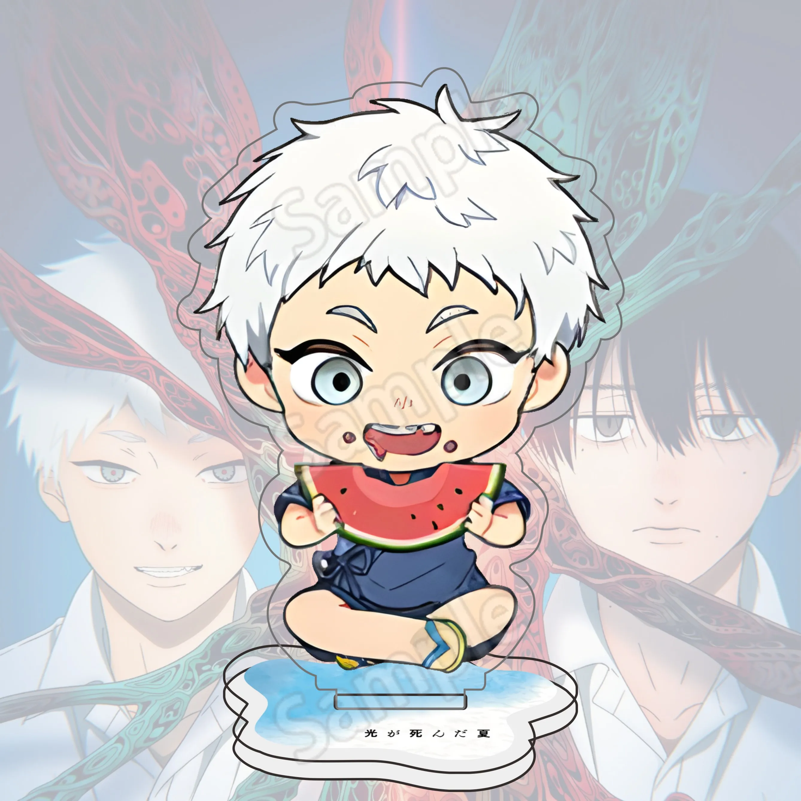 جديد "الصيف Hikaru Died" أنيمي 10 سنتيمتر الاكريليك نموذج حامل Yoshiki Tsujinaka-Hikaru Indou سطح المكتب الشكل الديكور مروحة هدية #3