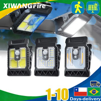 1PC Outdoor Solar Clamp On Motion Sensor Lights Waterproof Work Light 3 Lighting Modes Camping Lamp Fence Walls Garage Led Lamps