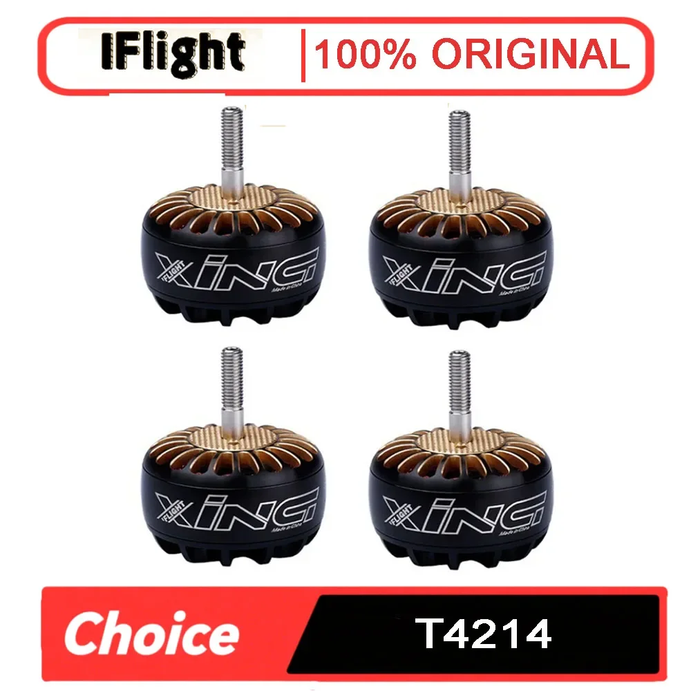 

IFlight XING T4214 4214 400KV/660KV 3-8S X-CLASS Бесщеточный двигатель, совместимый с 14/15/16-дюймовым пропеллером для FPV-дрона iX15 X-class