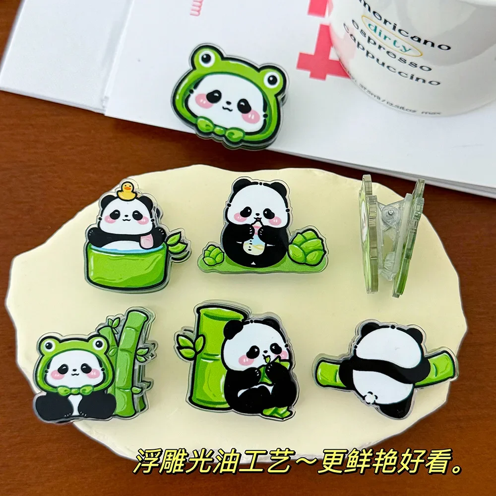 Cute Panda Sealing Clip Ins Girl Student Long Tail Clip Small Note Clip Cute Cartoon
