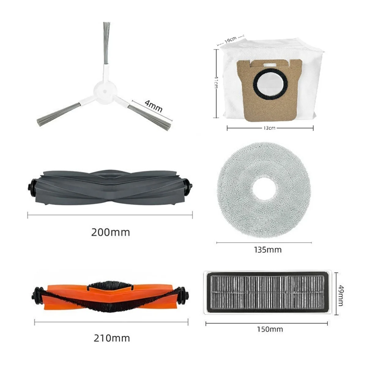 FZFZ ロボット掃除機アクセサリーに最適 L10s に最適 ウルトラメインサイドブラシ 布フィルター ダストバッグ