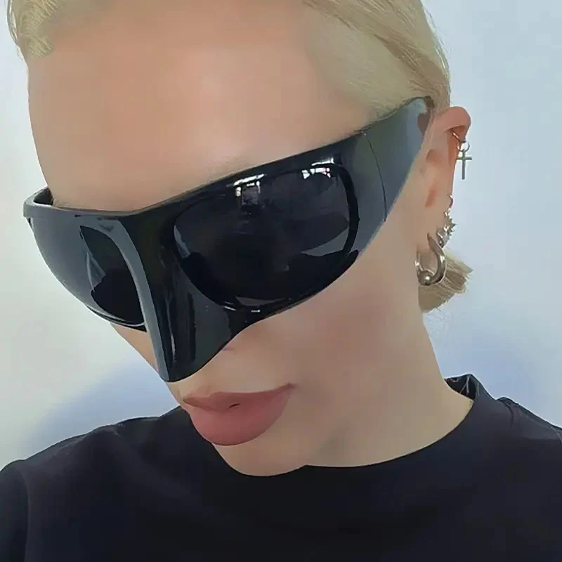 Y2K luksusowej marki projektant ponadgabarytowych ptaków nos maskowane okulary przeciwsłoneczne damskie dla mężczyzn 2023 modne okulary przeciwsłoneczne Vintage Fashion Goggle