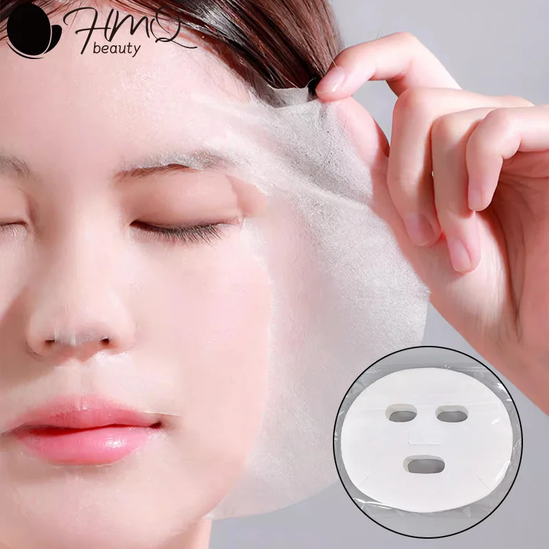 500/100 قطعة رقيقة جدا قناع الوجه القابل للتصرف ورقة التجميل القطن الأنسجة قناع الوجه ورقة لصالون التجميل أدوات العناية بالبشرة #1