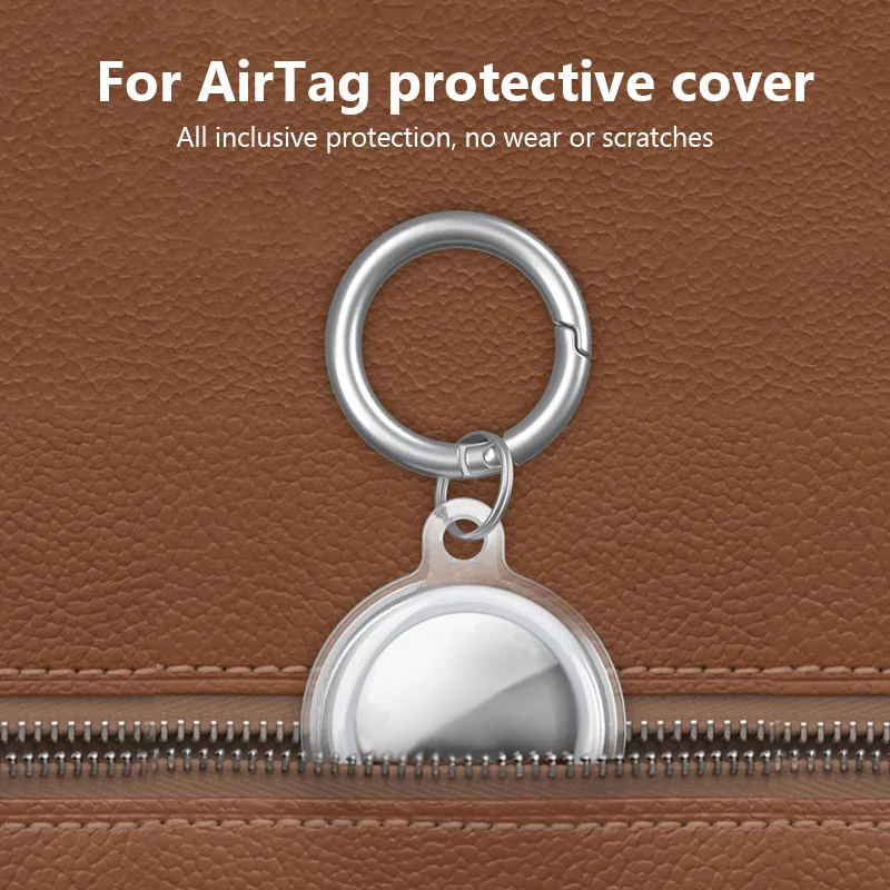 Soft Case Holder for Apple AirtagW Aterproof Anti-lost Keychain Holder Air Tag Protective Full Cover Dog Cat Pet Collar