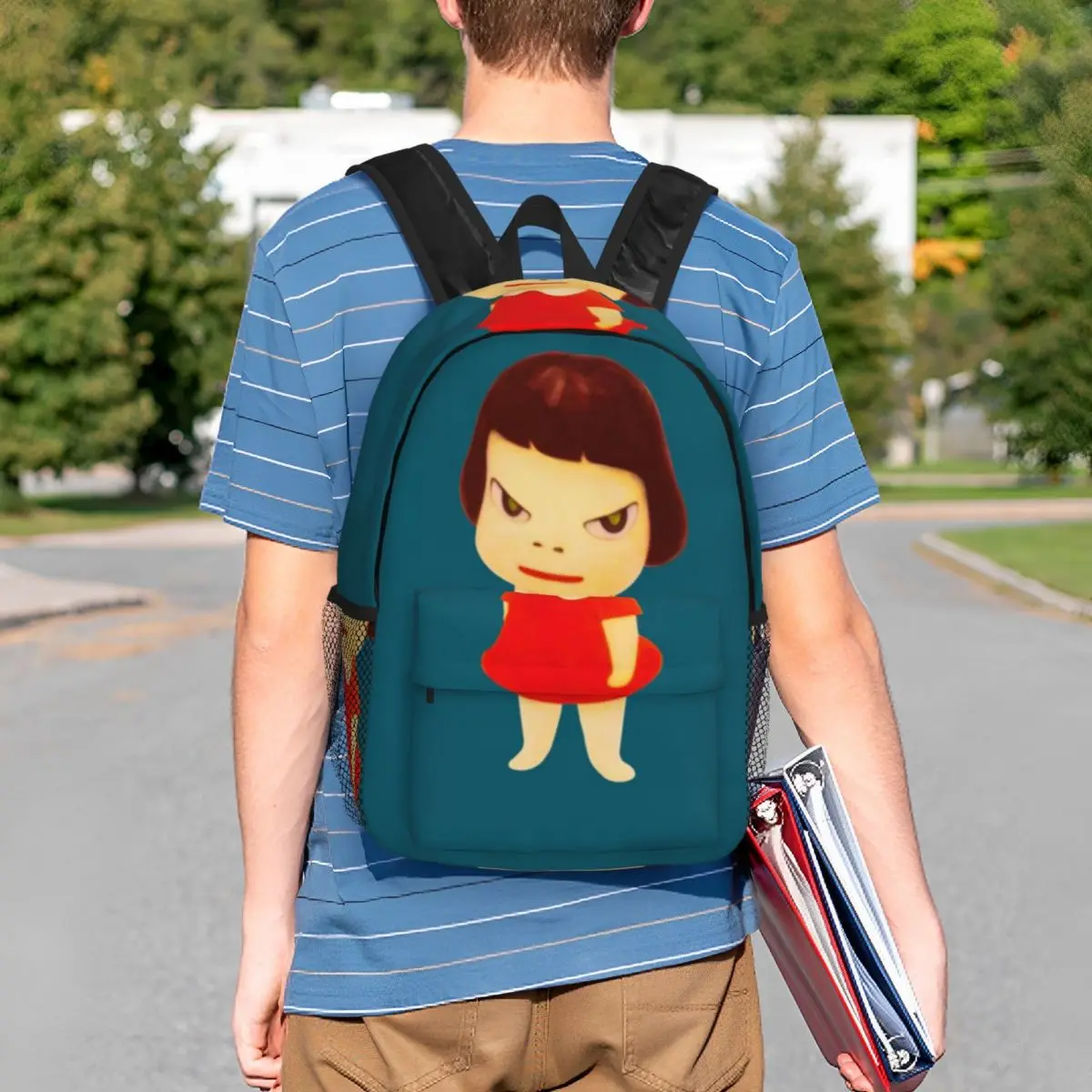 Yoshitomo Nara Rucksack, Studenten-Büchertasche, Herren- und Damen-Schultasche, Laptop-Umhängetaschen