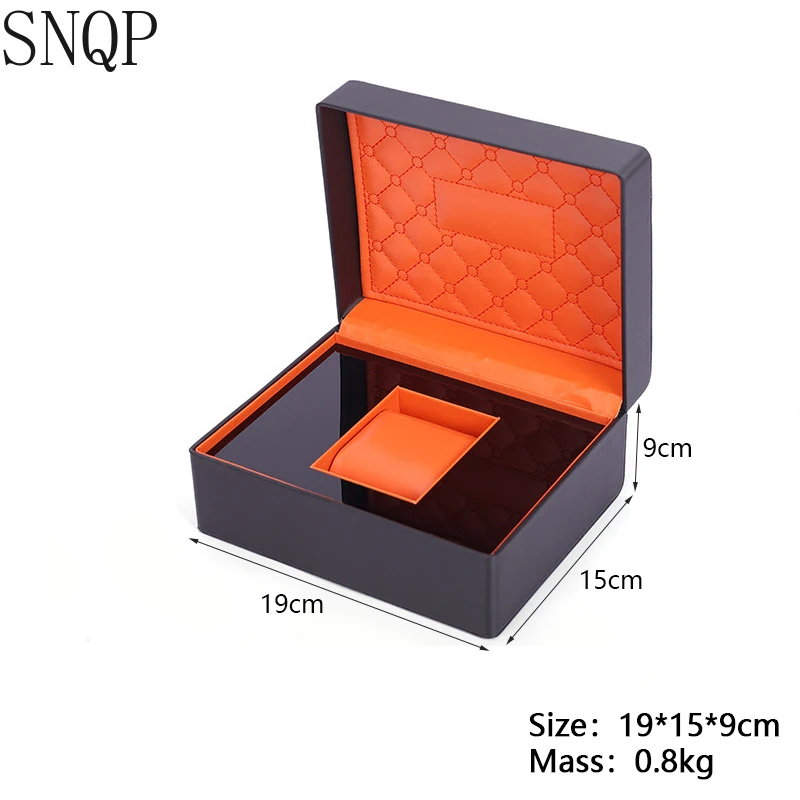 High End PU Leather Brushed Metal Effect Watch Packaging Cases Watch Display Organizer Gift Brand Packaging Customizable Logo