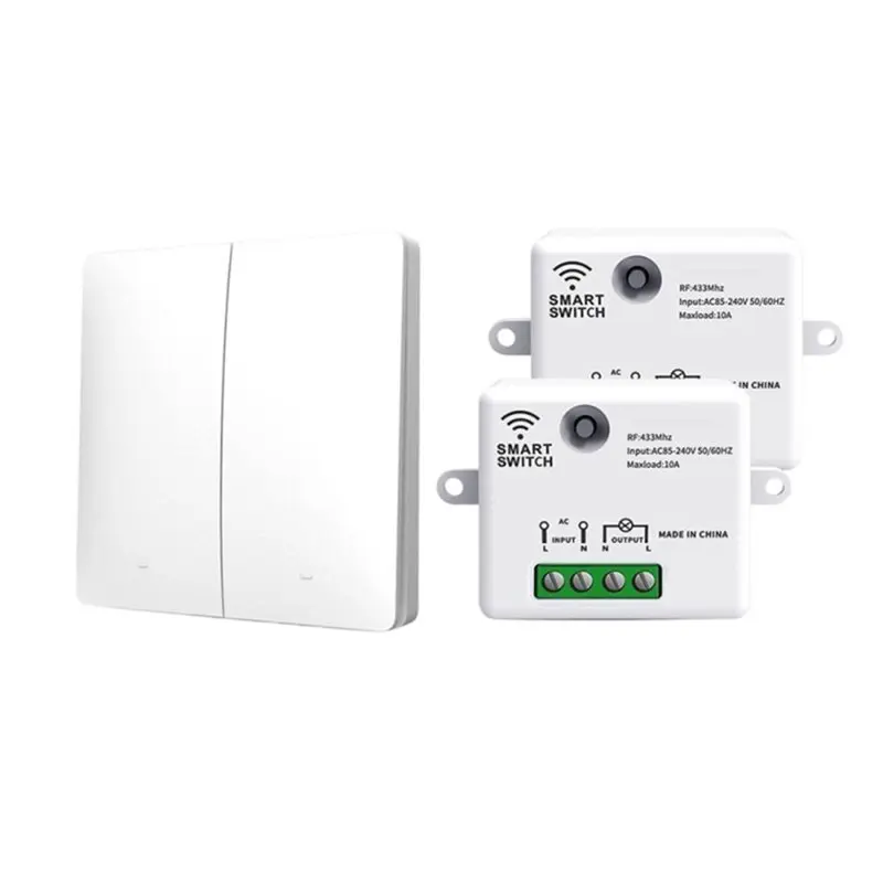 Stylish-Waterproof 433Mhz RF Wireless Self-Powered Push Button Switch Remote Control On/Off Wall Light Switch