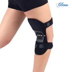 Ginocchio Booster Brace Supporto articolare Stabilizzatore a molla Pad Arrampicata Montagne Scale Power Lift Ginocchiera Gambe vecchie debole Sport