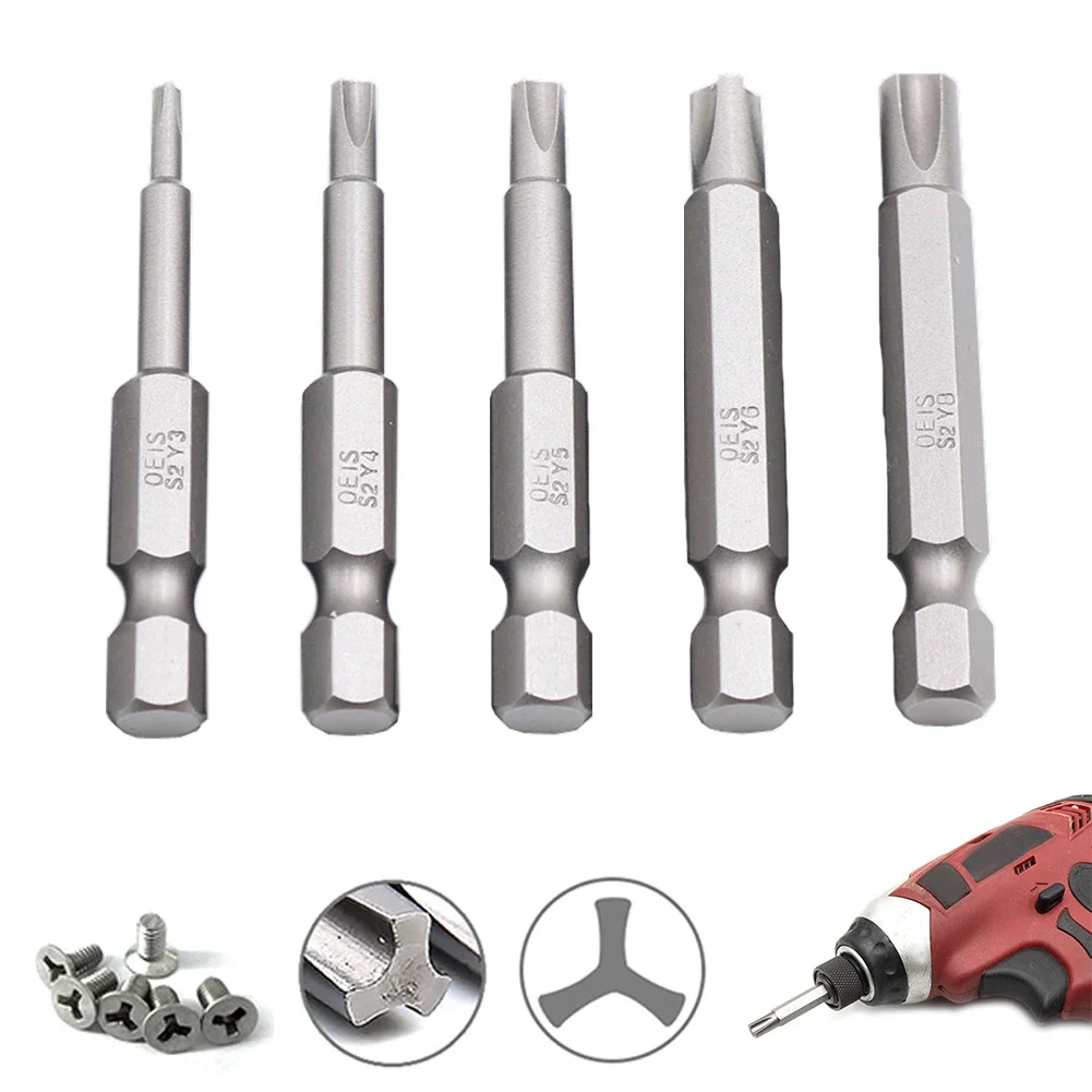 

Drill For Screwdriver Hand Tools Screwdriver Bits Home 1 4Inch Grey Steel Y Type Bit Screwdriver Bits Y Shaped
