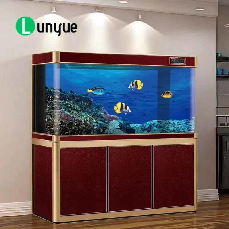 Customizable Large Medium Small Goldfish Aquarium Glass Fish Tank Household Anhydrous Ecological System with Accessories