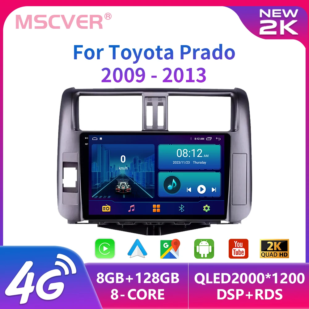 

2K For Toyota Land Cruiser Prado 150 2009-2013 Car Radio Multimedia Video Player Navigation GPS Stereo 2Din Android DVD Carpla