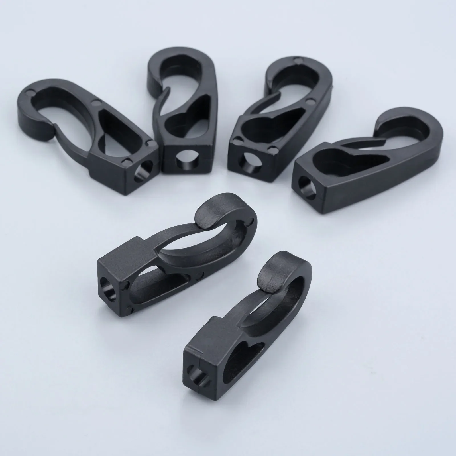 6Pcs Kayak Canoe Boat Dinghy 6mm Bungee Elastic Rope Shock Cord Terminal End Hook Snap Clips Nylon Buckles Kayaking Accessories