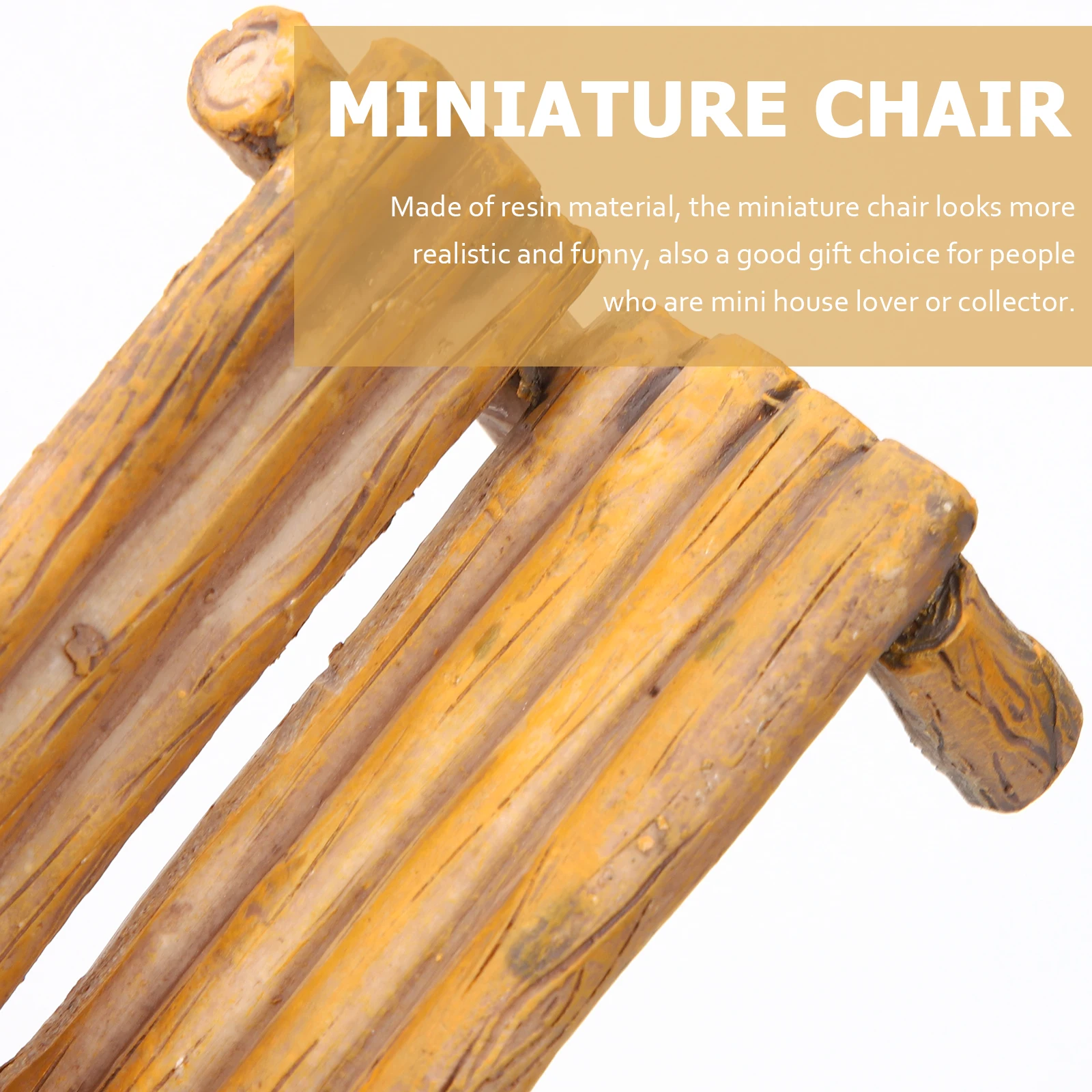 

Miniature Decorative Chair Resin Mini Chair Realistic Lightweight Garden Decoration Phone Stand Dollhouse Accessories Christmas