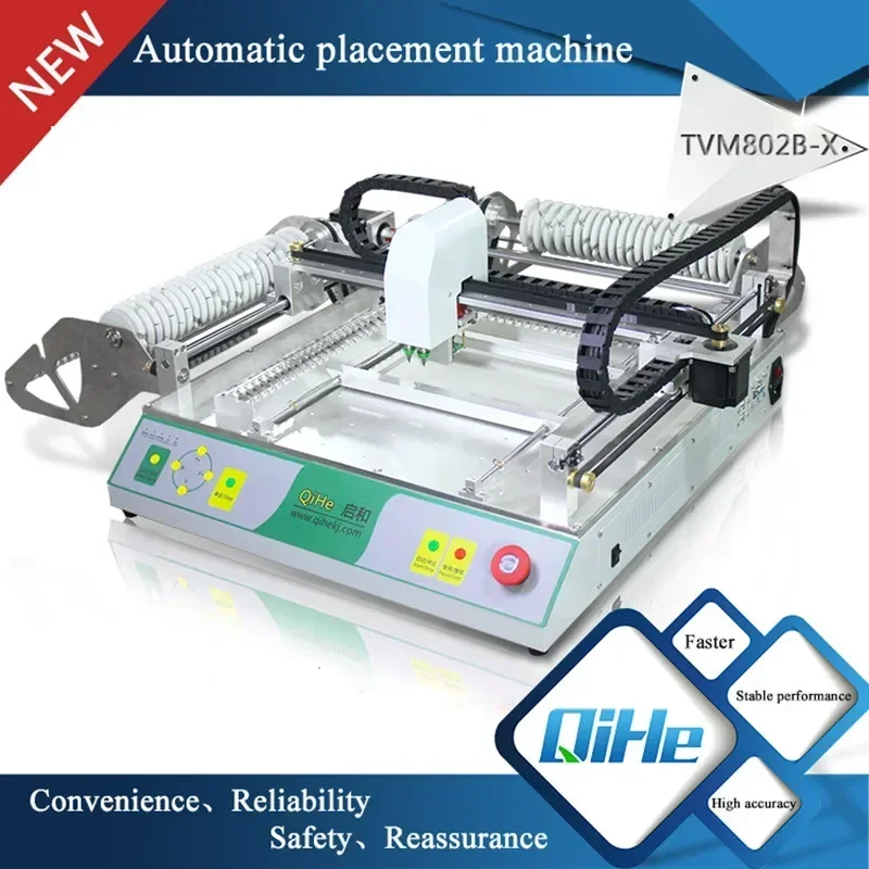 QIHE TVM802BX Automatic Led Assembly Machine Electronic Products Machinery Manual Pick and Place Machine