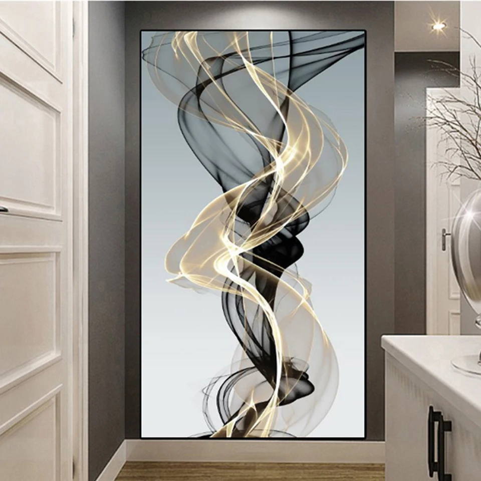 

Larger Luxury Abstract Ribbon Diy Diamond Painting Cross Stitch Full 5D Diamond Embroidery Mosaic Rhinestone Wall Art