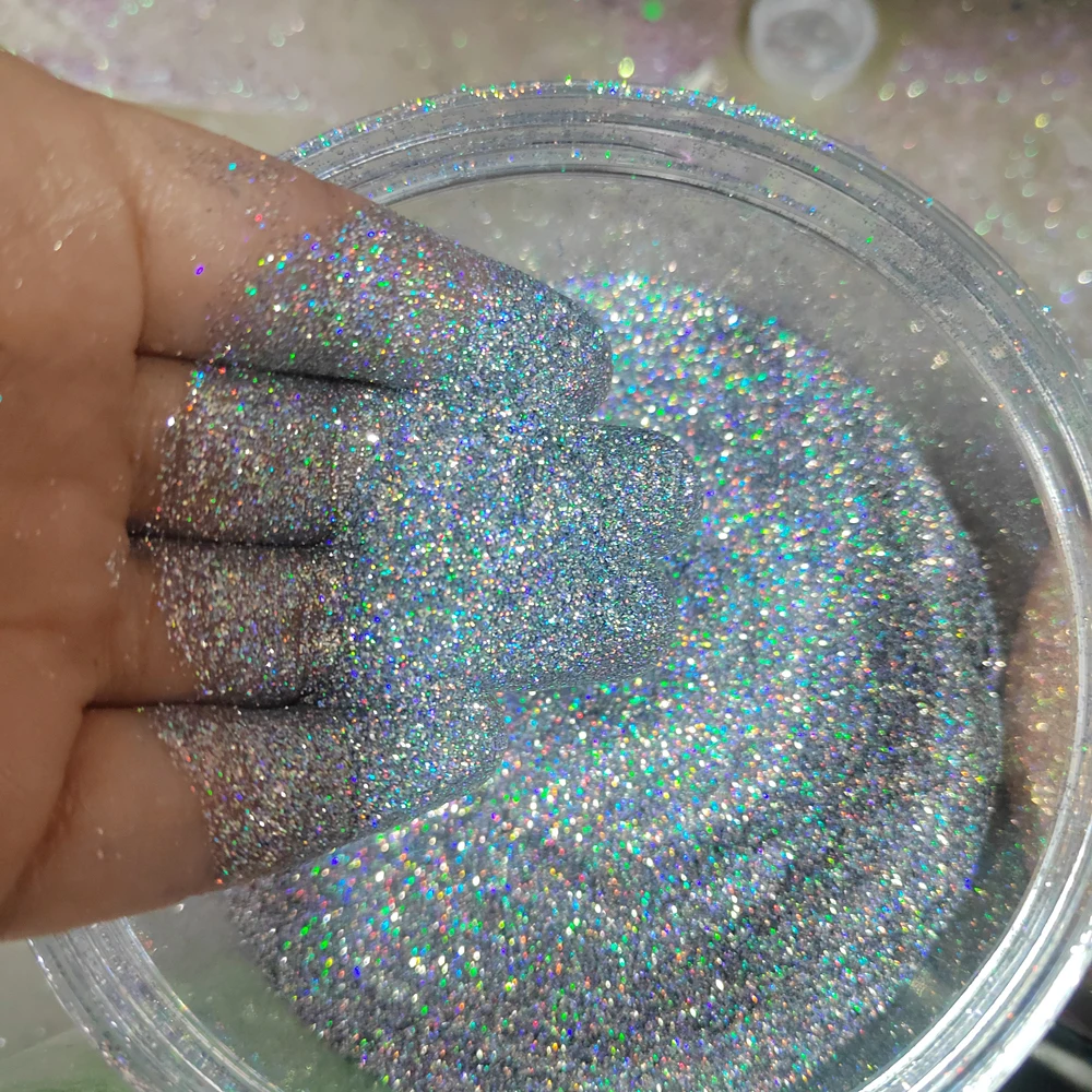 5g Laser Gradient Nails Art Glitter Powder Holographic Laser Nail Glitter Sparkly Pigment Art Decorations Shiny For Nail Polish