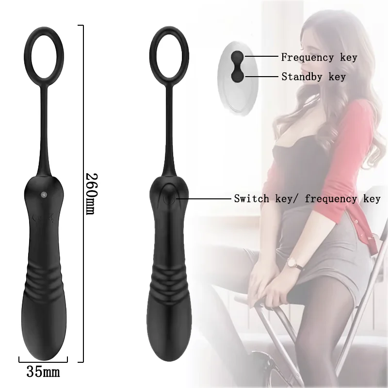 هزاز تليسكوبي مدلك مهبلي للنساء أداة تحكم عن بعد بظر G Spot محفز لعبة جنسية للبالغين للسيدات جهاز استمناء #5