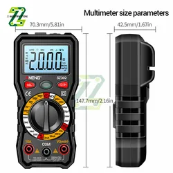 SZ301 SZ302 Digital Multimeter Professional Multimetro Auto Voltmeter AC DC 220V Resistance Voltage Capacitor Diode Tester